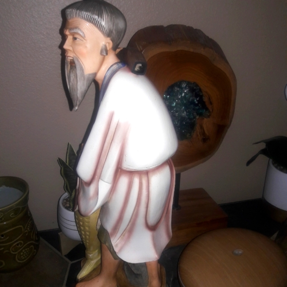 HPAntique Asian Art Chinese Fisherman - Picture 10 of 16
